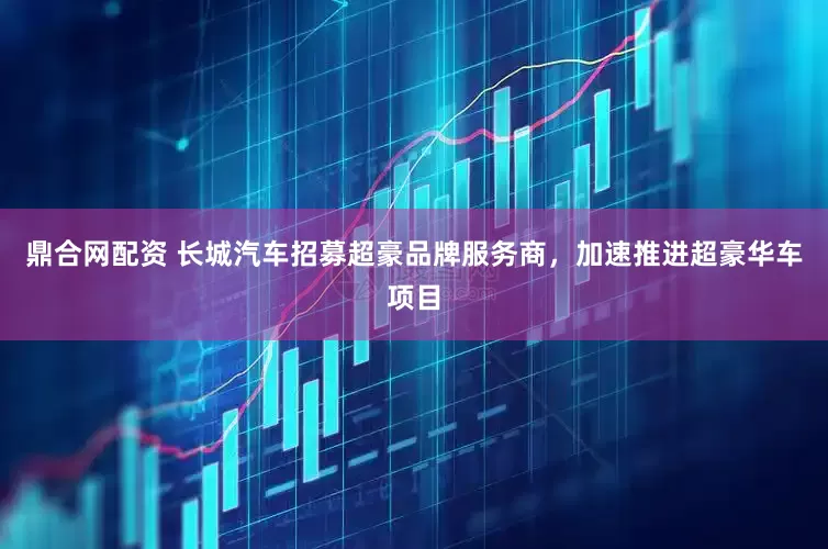 鼎合网配资 长城汽车招募超豪品牌服务商，加速推进超豪华车项目