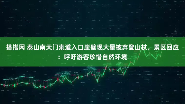 搭搭网 泰山南天门索道入口崖壁现大量被弃登山杖，景区回应：呼吁游客珍惜自然环境